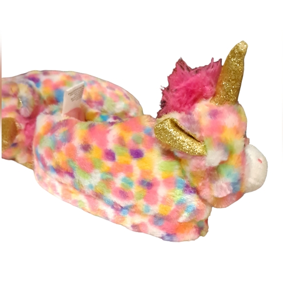 Girls size 5-6 toddler furry unicorn slippers - Picture 4 of 6